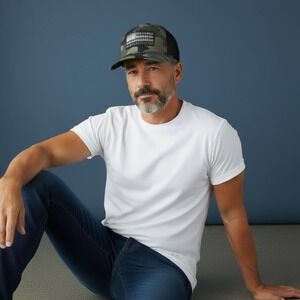 Columbia Men's Tree Flag‎ Mesh Snap Back Camo Trucker Hat Adjustable